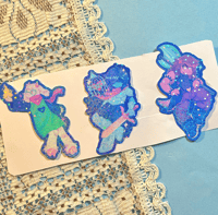 Image 2 of Deltarune Kris, Susie & Ralsei stickers