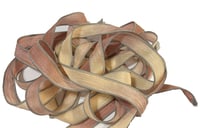 Image 3 of 1PC. SUNDIAL 42" hand dyed wrist wrap bracelet silk ribbon//Yoga wrist wrap bracelet ribbon