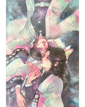 Image of Exclusive Print : Kanae & Shinobu Kocho – Butterfly Hashira Sisters Art Print  // Emily Yim