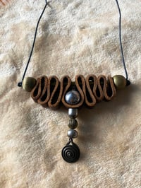 Image 4 of Wave & Spiral Bib Necklace
