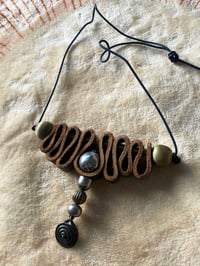 Image 2 of Wave & Spiral Bib Necklace