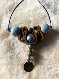 Image 3 of Mini Wave & Spiral Bib Necklace