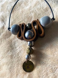 Image 2 of Mini Wave & Spiral Bib Necklace