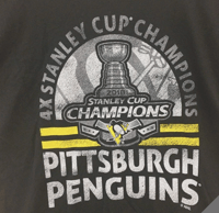 Image 4 of New Mens Majestic Threads Black NHL 2016 Pittsburgh Penguins T-Shirt Size Small