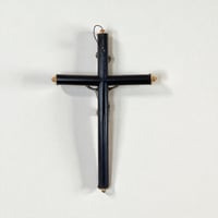 Image 5 of Crucifix antique de Jésus Christ - Napoléon III – Bois noirci et Christ en métal -  XIXe