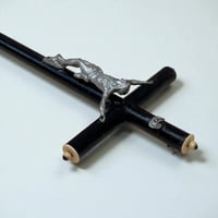 Image 6 of Crucifix antique Jésus Christ / Napoléon III en bois noirci et Christ en métal - fin XIXe.