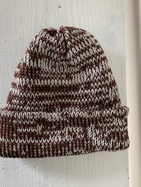 Image 10 of Merino Beanie - Mocha & Natural £65.00