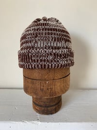Image 3 of Merino Beanie - Mocha & Natural £65.00