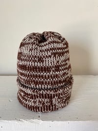 Image 11 of Merino Beanie - Mocha & Natural £65.00