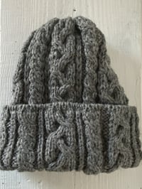 Image 4 of Beanie - Grey Cable £58.00