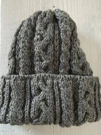 Image 5 of Beanie - Grey Cable £58.00