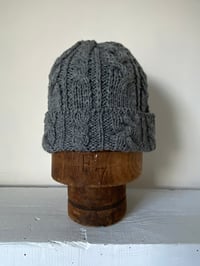 Image 8 of Beanie - Grey Cable £58.00