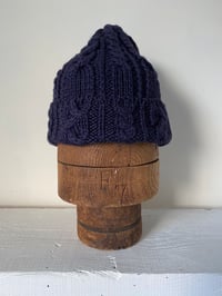 Image 2 of Beanie - Indigo Cable £58.00