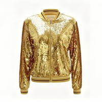 Image 2 of Gold Fleur de Lis Sequin Jacket 