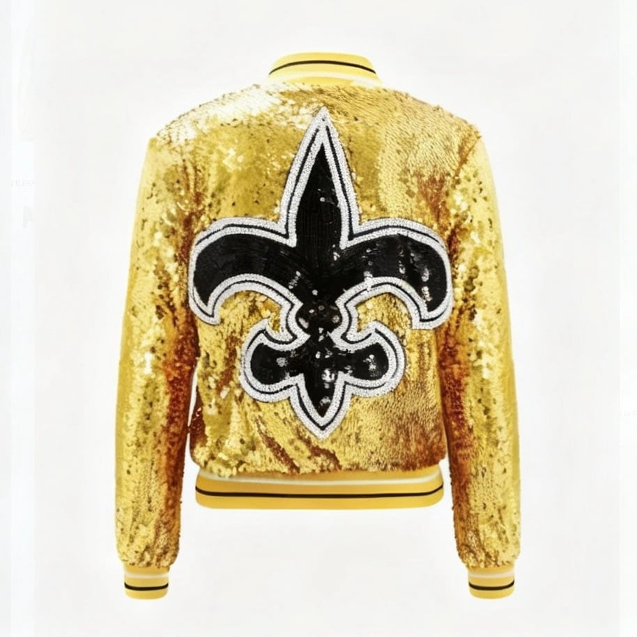 Image of Gold Fleur de Lis Sequin Jacket 