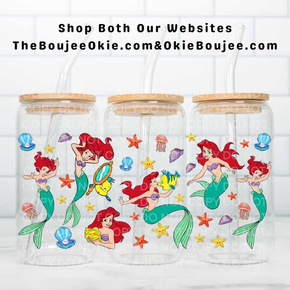 Image of Ariel Little Mermaid Uv Dtf Wrap  W0877