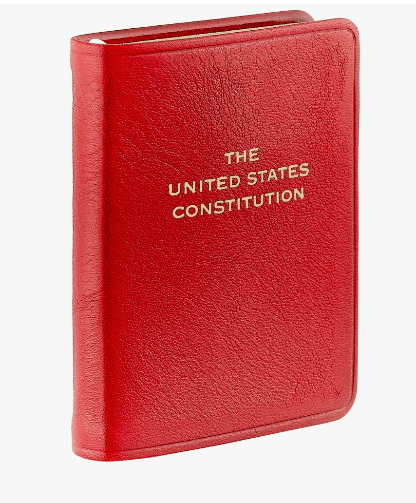 Image of Mini United States Constitution- Red Leather