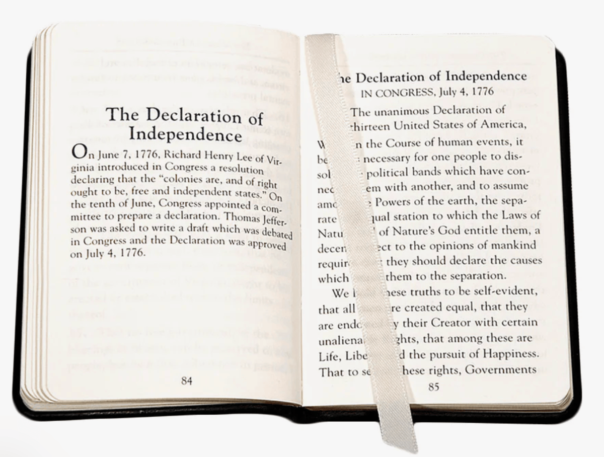 Image of Mini United States Constitution- Red Leather