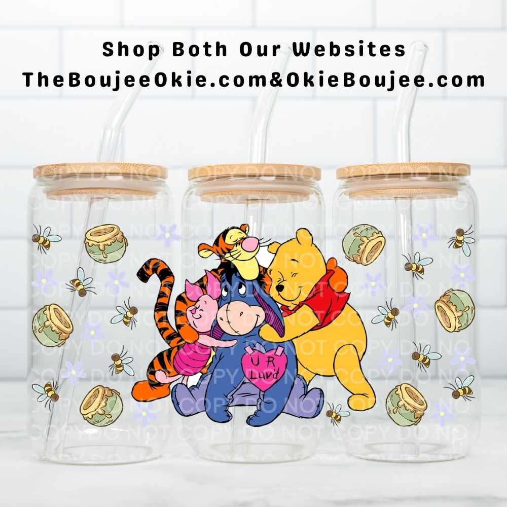 Image of Pooh & Friends Honey Pots Uv Dtf Wrap  W0739