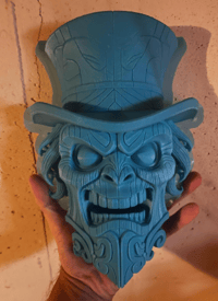 Image 1 of Tiki Style Hat Box Haunted Mansion decor mask