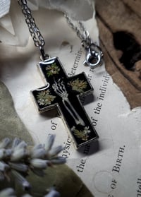 Image 2 of Lizard Claw Cross Pendant 