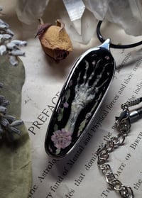 Image 4 of Lizard Claw and Floral Amulet - Pink