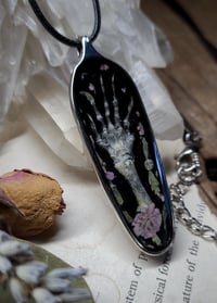 Image 3 of Lizard Claw and Floral Amulet - Pink