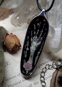Image 1 of Lizard Claw and Floral Amulet - Pink