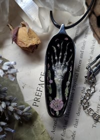 Image 2 of Lizard Claw and Floral Amulet - Pink