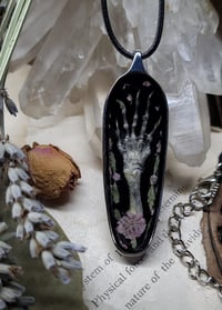Image 5 of Lizard Claw and Floral Amulet - Pink