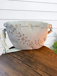 Image 2 of Beige Three Cross Burned Crossbody Purse, Fanny Pack