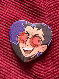 Image 1 of Oswald Pinback Heart Button