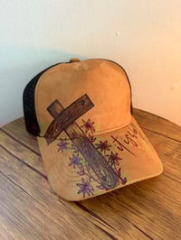It Is Well Cross Hand Burned Trucker Hat