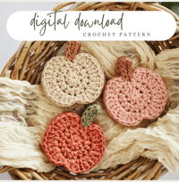 Image 1 of Pumpkin Coaster Crochet Pattern