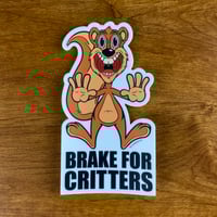 Image 2 of Brake For Critters Die-Cut Vinyl Sticker