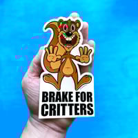 Image 1 of Brake For Critters Die-Cut Vinyl Sticker