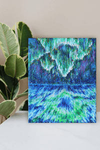 Northern Lights Aurora Borealis Acrylic Canvas Original Art