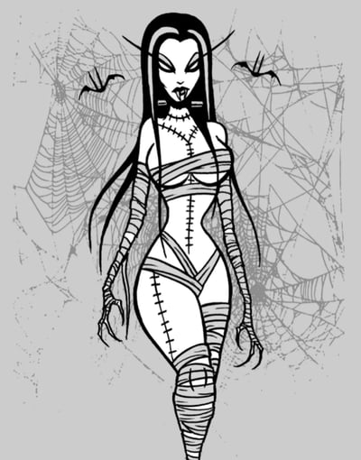 Image of NEW! Mummy ghoul ! - signed print 