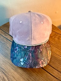 Image 19 of Transformation Collection Tooled Leather Two Tone Suede Baseball Caps