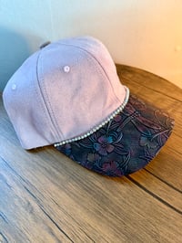 Image 20 of Transformation Collection Tooled Leather Two Tone Suede Baseball Caps