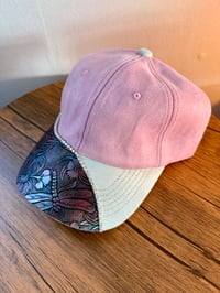 Image 16 of Transformation Collection Tooled Leather Two Tone Suede Baseball Caps