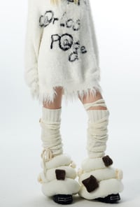 Image 10 of Chunky Knit Tie Socks