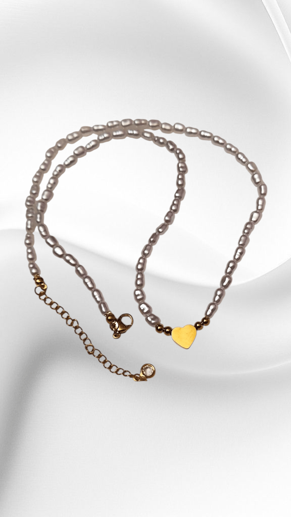 Image of PEARL & HEART BRACELET LOW STOCK