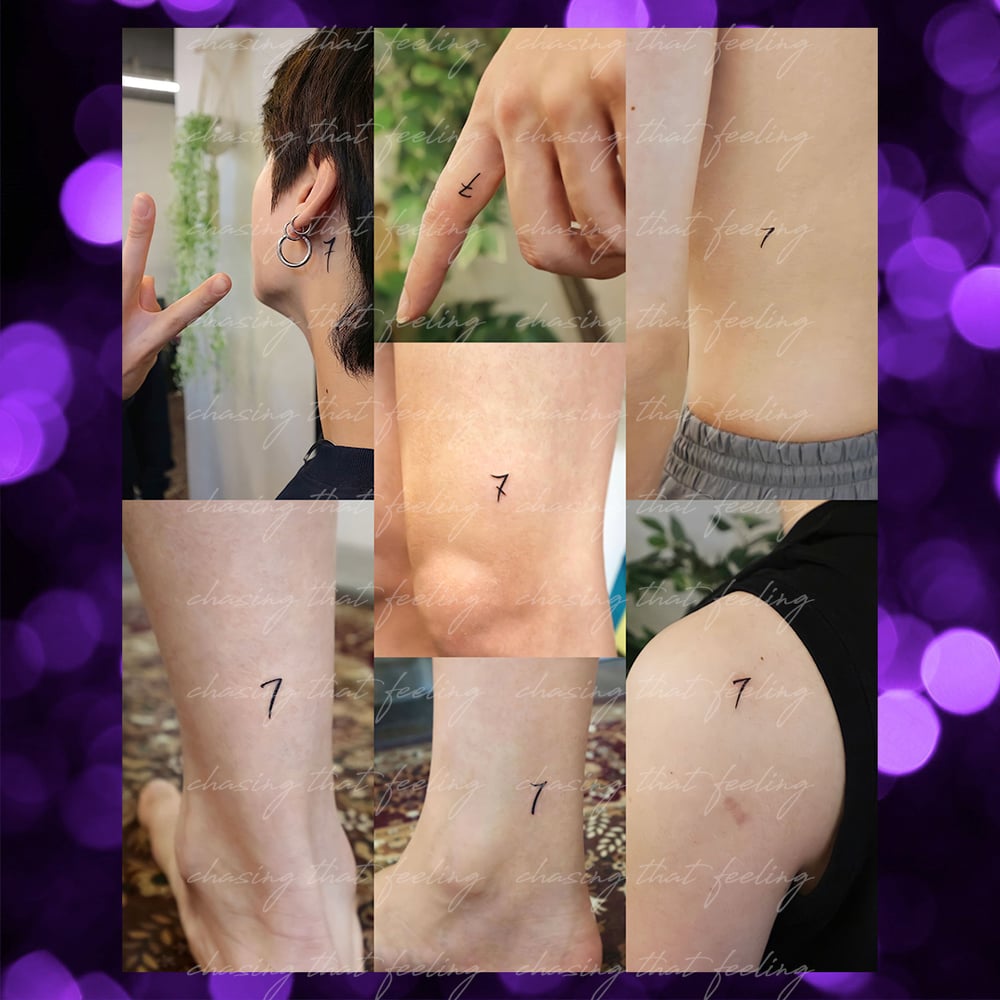 Image of BTS OT7 "7" Tattoo Collection