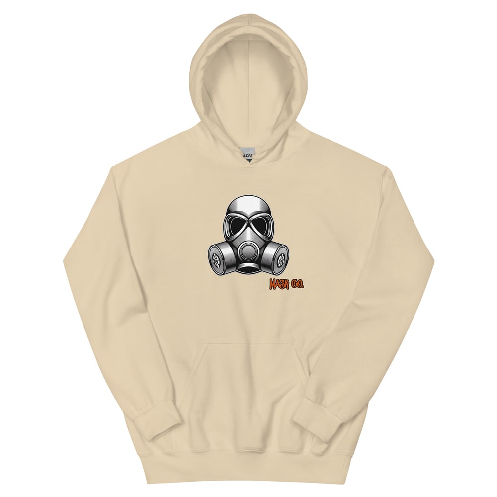 Gas Mask Logo Hoodie in Tan