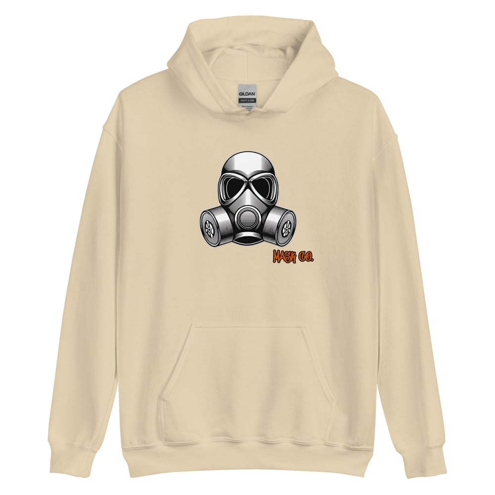 Gas Mask Logo Hoodie in Tan