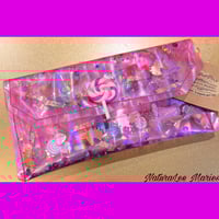 Image 3 of Pink Vinyl Holographic Candy Treats Large Clutch