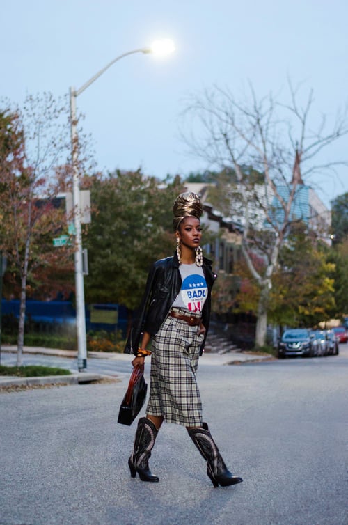 Image of Vintage Chianté Cream/Black Plaid Midi Wool Skirt