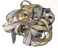 Image 1 of 1PC. GHOST TOWN 42" hand dyed wrist wrap bracelet silk ribbon//Yoga wrist wrap bracelet ribbon