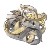 Image 7 of 1PC. GHOST TOWN 42" hand dyed wrist wrap bracelet silk ribbon//Yoga wrist wrap bracelet ribbon